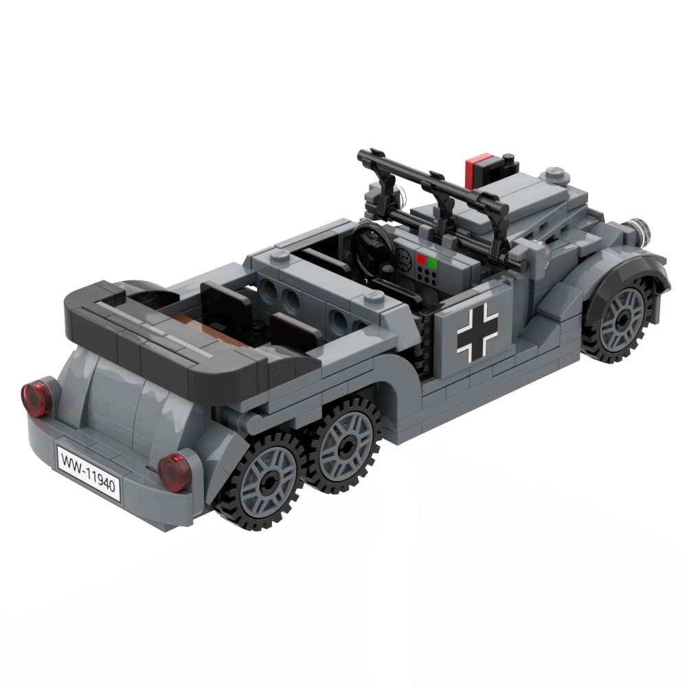 WW2 German Staff Car Building Blocks Military Bricks Toy