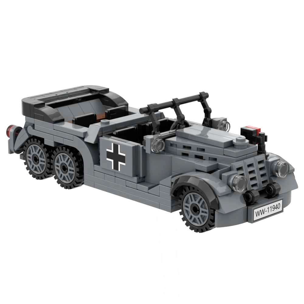 WW2 German Staff Car Building Blocks Military Bricks Toy
