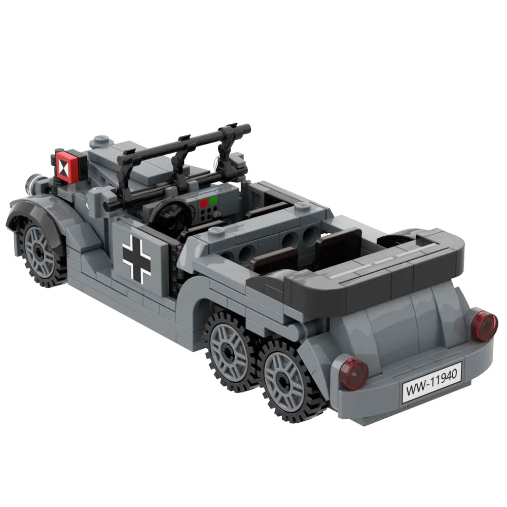 WW2 German Staff Car Building Blocks Military Bricks Toy