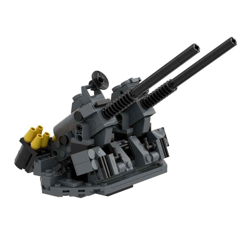 Battleship Artillery Style A Military Weapons Building Block Toys Antiaircraft gun Howitzer Brick Model
