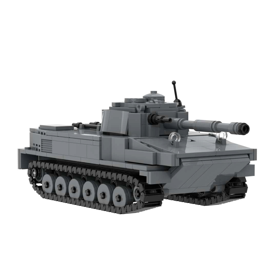 WWII Army PT-76 Amphibious Tank Building Block Toy