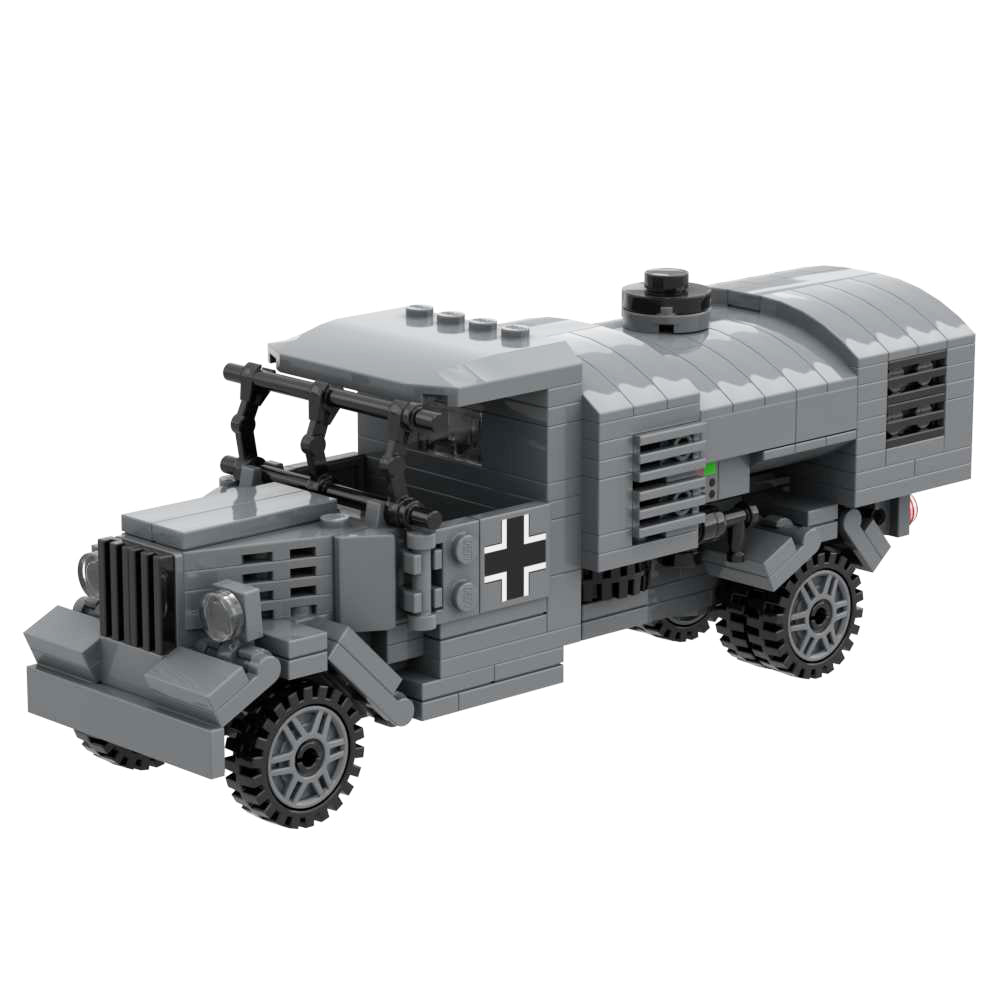 ww2 Fuel Transport Vehicle Military Toys Building Block Model Army War Truck Car