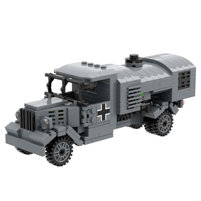 ww2 Fuel Transport Vehicle Military Toys Building Block Model Army War Truck Car