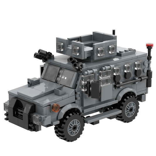 Modern War KOZAK 2M1 Ukrainian Armored Tactical Vehicle Tan Military Building Block Car Toy Bricks Set