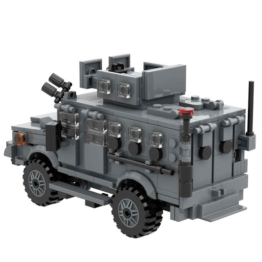 Modern War KOZAK 2M1 Ukrainian Armored Tactical Vehicle Tan Military Building Block Car Toy Bricks Set
