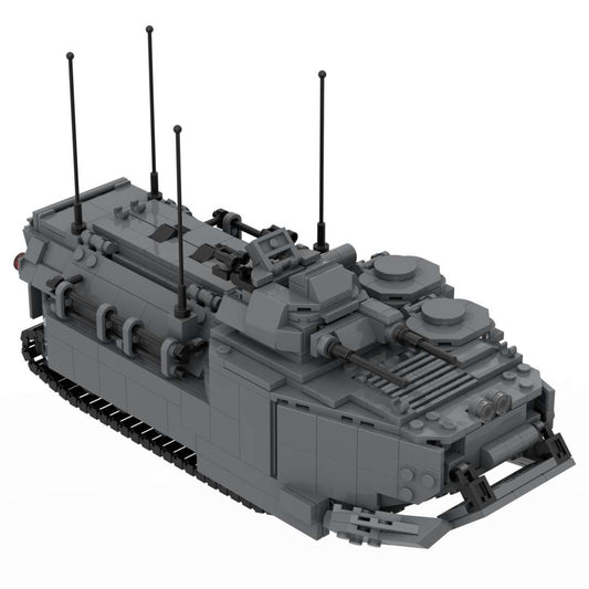 AAV7A1 Amphibious Assaui T Vehicle Camouflage Military Building Blocks Toy