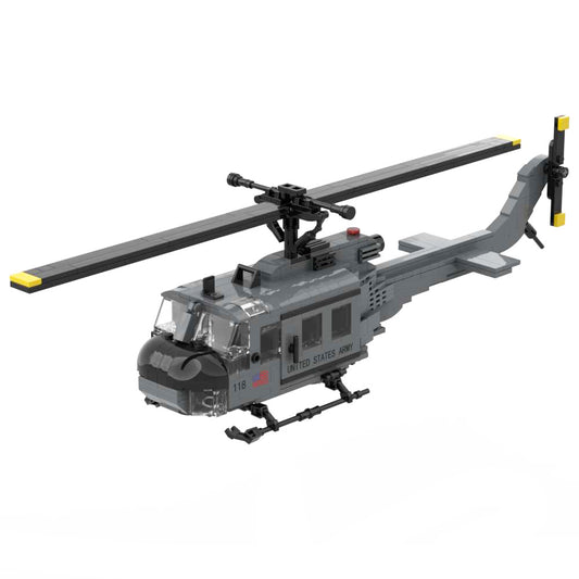 UH-1D Multipurpose Utility Helicopter Brick Model Toy Building Blocks Set US Army Military Weapons