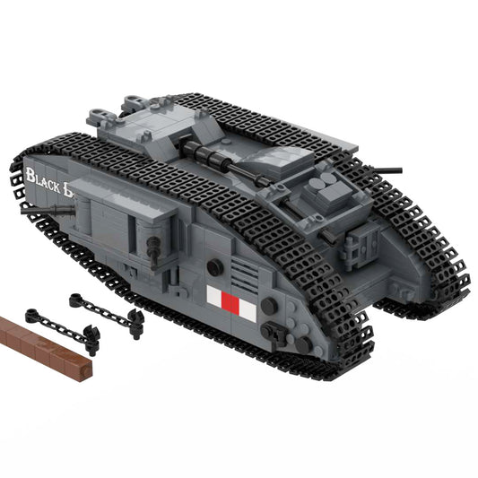 WW1 Black Bess Mark IV Heavy Tank Toy War Military Building Blocks
