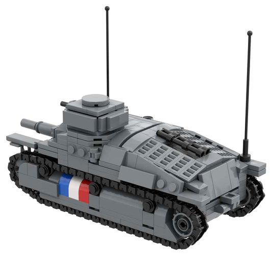 WWII French Army Cavalry Tank Somua S35 Bricks Model Toy