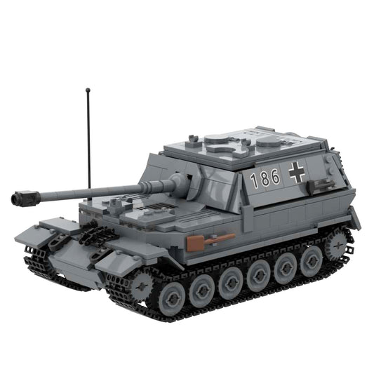 WW2 Military Weapons Toy Panzerjager Tiger P Ferdinand German Heavy Tank Destroyer Building Block Set