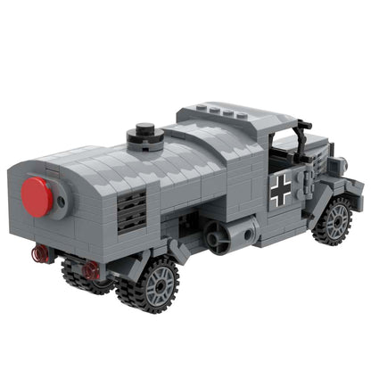ww2 Fuel Transport Vehicle Military Toys Building Block Model Army War Truck Car