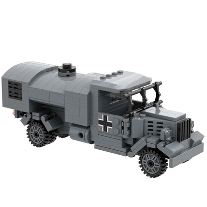 ww2 Fuel Transport Vehicle Military Toys Building Block Model Army War Truck Car