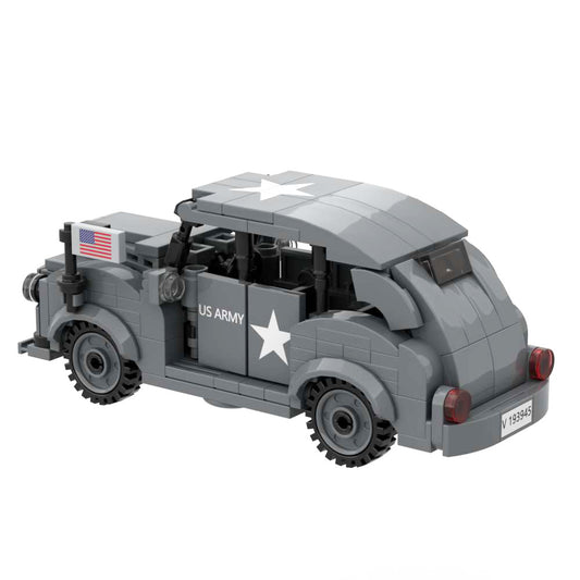 WWII US Army Staff Car Building Block Toy Set Military Car
