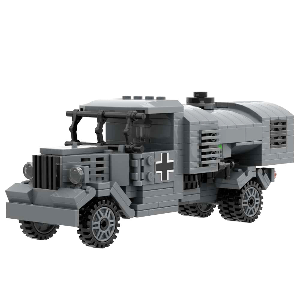 ww2 Fuel Transport Vehicle Military Toys Building Block Model Army War Truck Car