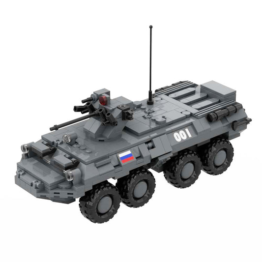 BTR-80 Military Building Blocks Toy 8x8 Wheeled Amphibious Armored Car Personnel Carrier