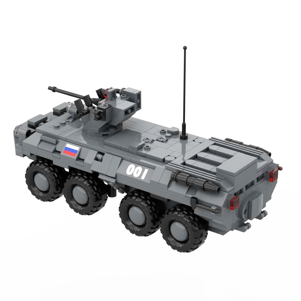 BTR-80 Military Building Blocks Toy 8x8 Wheeled Amphibious Armored Car Personnel Carrier