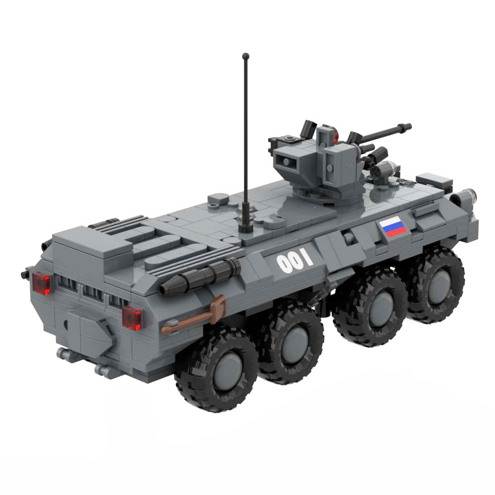 BTR-80 Military Building Blocks Toy 8x8 Wheeled Amphibious Armored Car Personnel Carrier