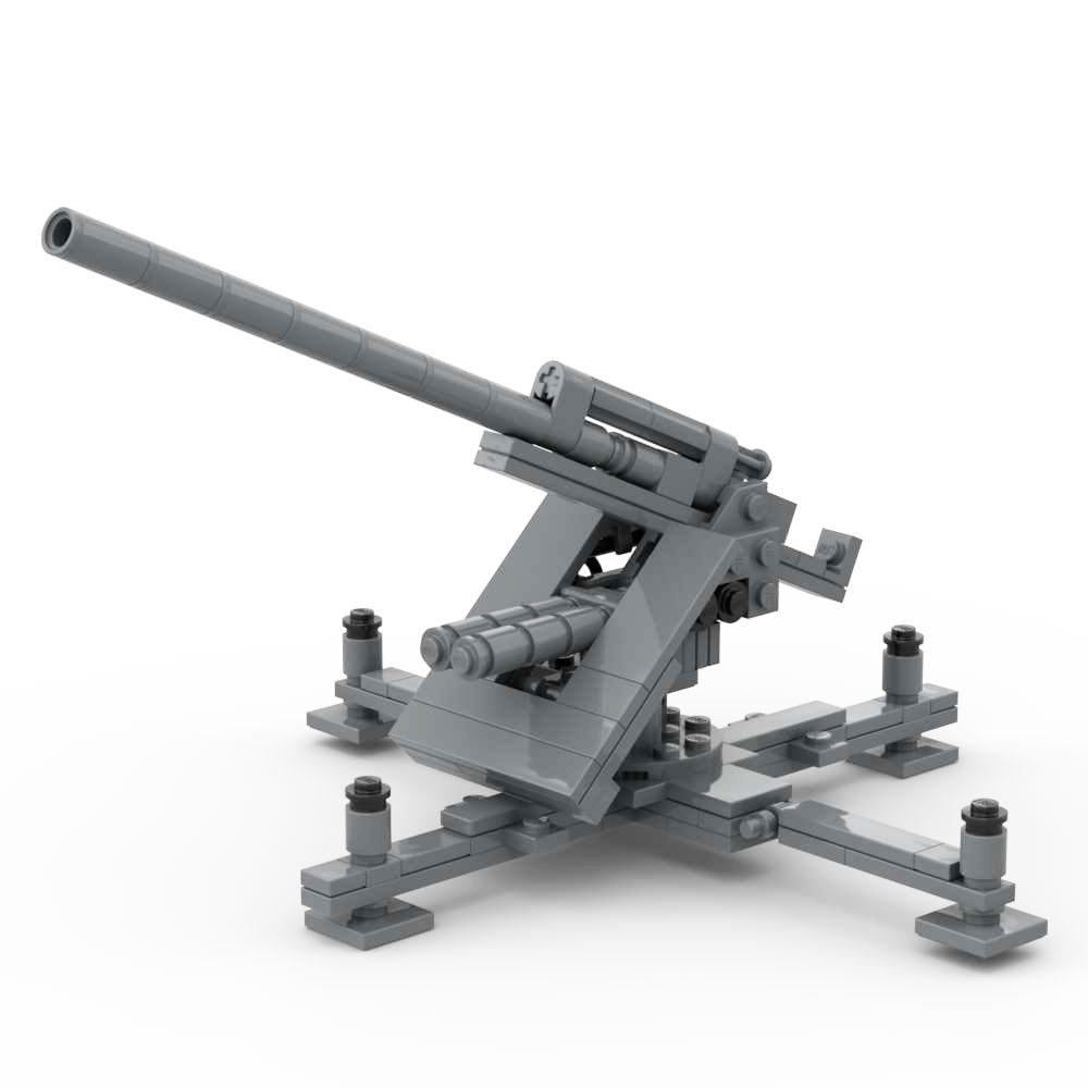 German Army Flak36 88mm Anti-aircraft and Anti-tank Gun Military Building Block Toy