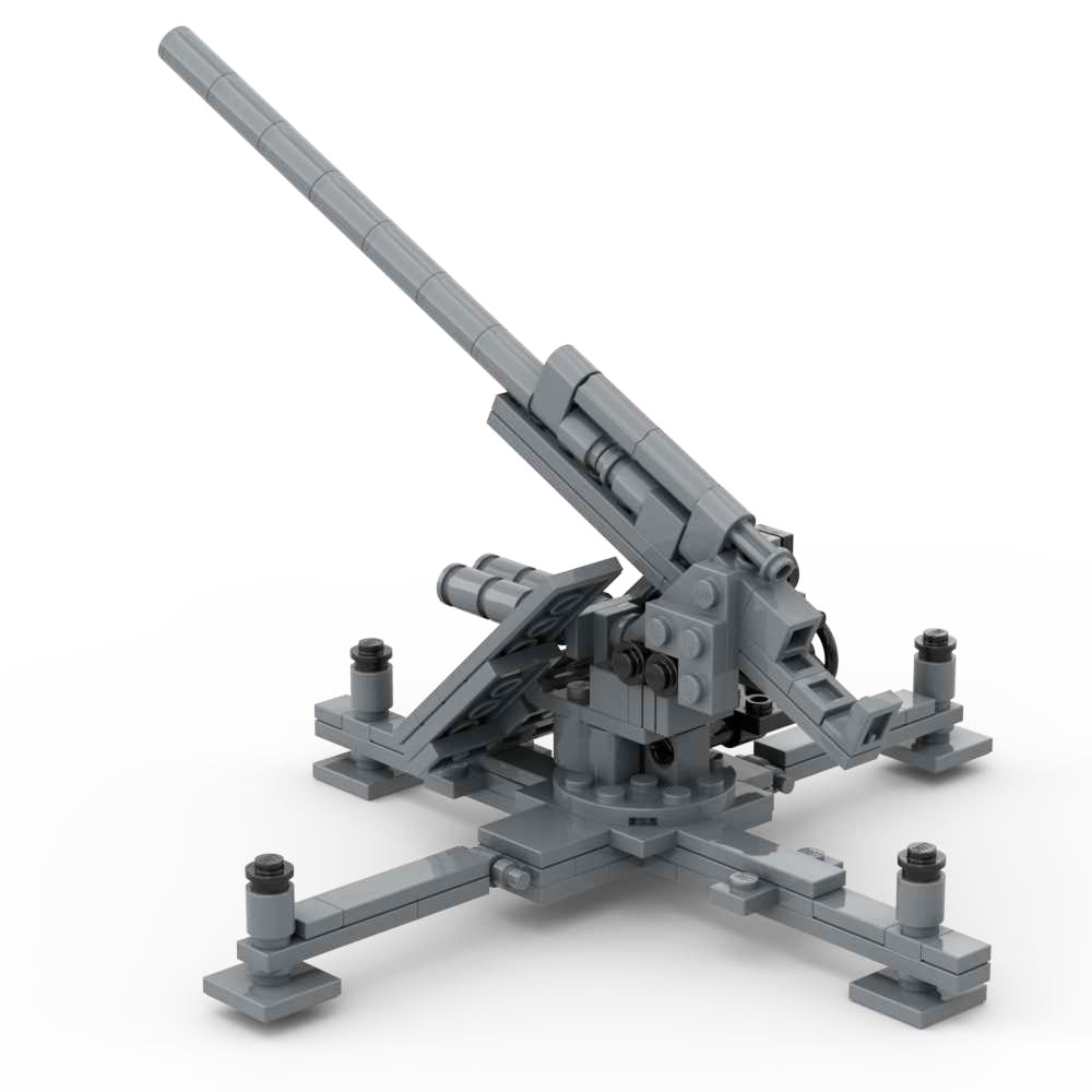 German Army Flak36 88mm Anti-aircraft and Anti-tank Gun Military Building Block Toy
