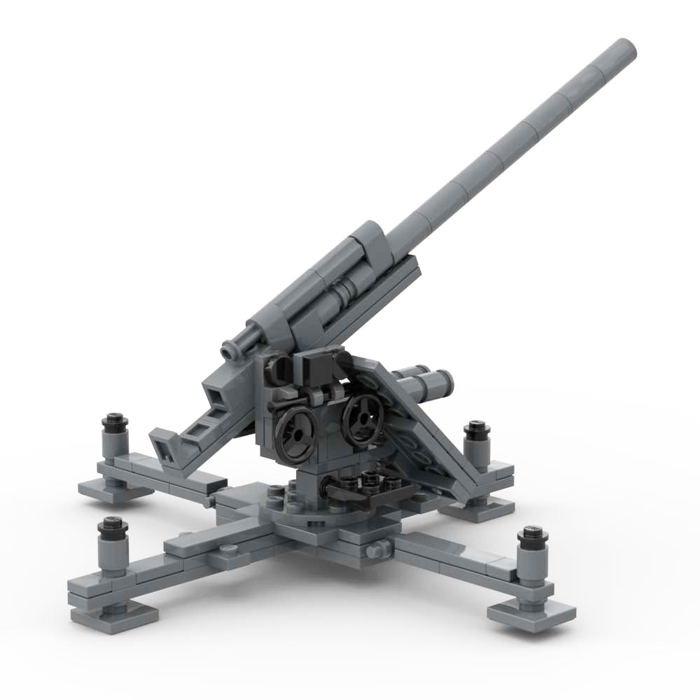 German Army Flak36 88mm Anti-aircraft and Anti-tank Gun Military Building Block Toy