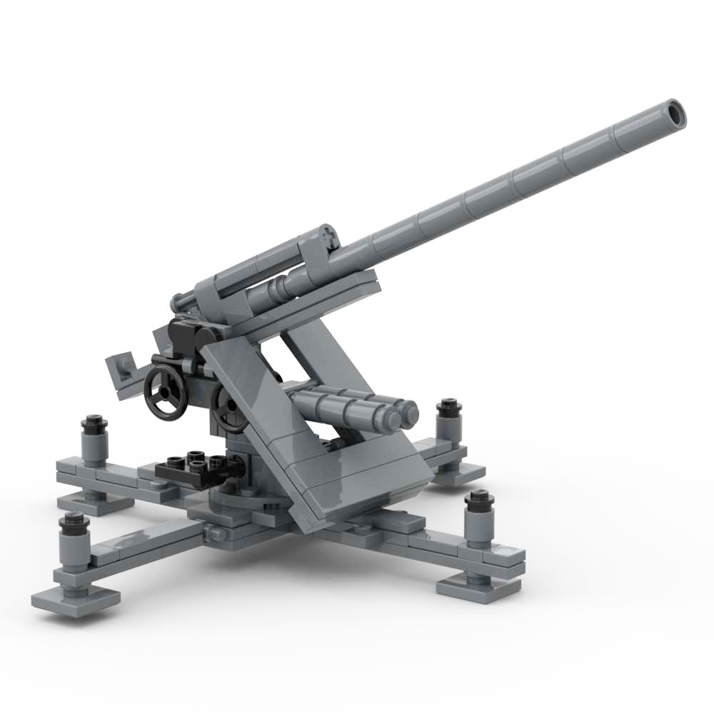 German Army Flak36 88mm Anti-aircraft and Anti-tank Gun Military Building Block Toy