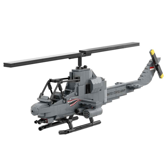 AH-1G Cobra Gunship Helicopter Military Toy  Building Blocks Set