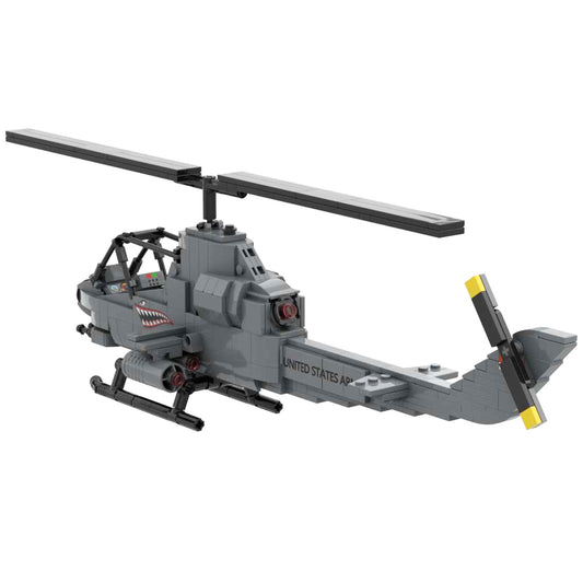 AH-1G Cobra Gunship Helicopter Military Toy  Building Blocks Set