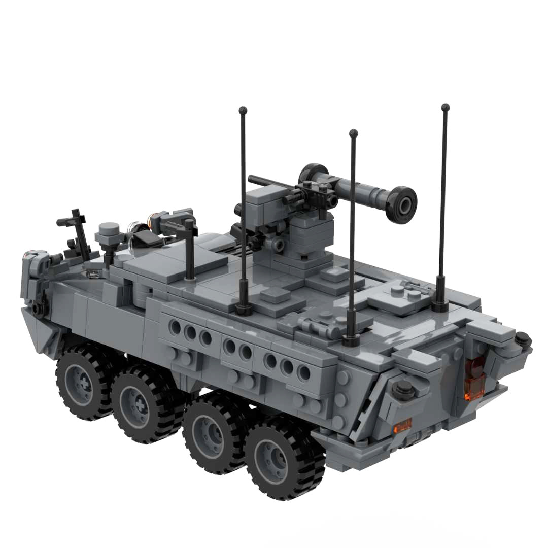 US Army Stryker Armored Fighting Vehicle Armored Eight-wheeled Carriers Block Toy