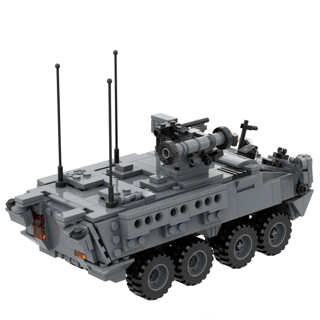 US Army Stryker Armored Fighting Vehicle Armored Eight-wheeled Carriers Block Toy