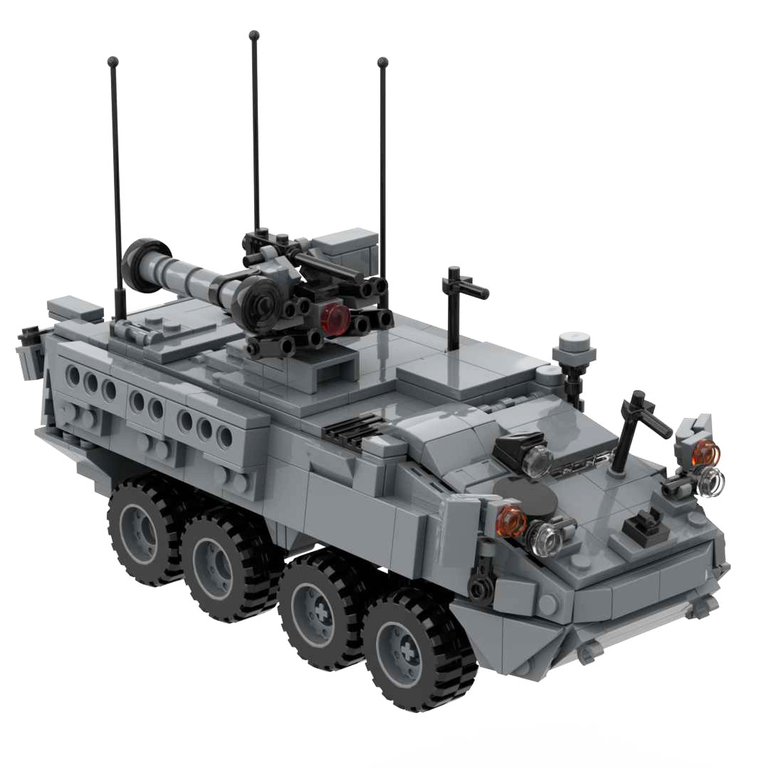 US Army Stryker Armored Fighting Vehicle Armored Eight-wheeled Carriers Block Toy