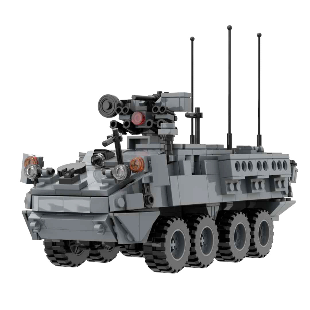 US Army Stryker Armored Fighting Vehicle Armored Eight-wheeled Carriers Block Toy