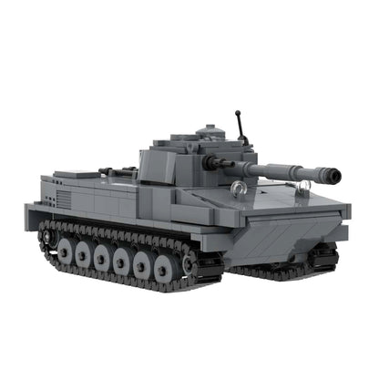 WWII Army PT-76 Amphibious Tank Building Block Toy