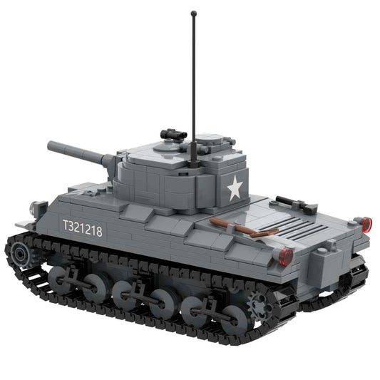 M4A2 Sherman Medium Tank Brick Toy US Marines Building Block Set Army