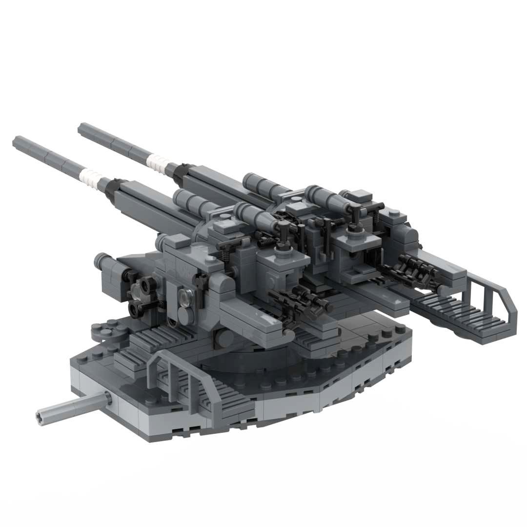 German Flakzwilling 40 128mm Flak 40 Twin Mount Brick Army Toy