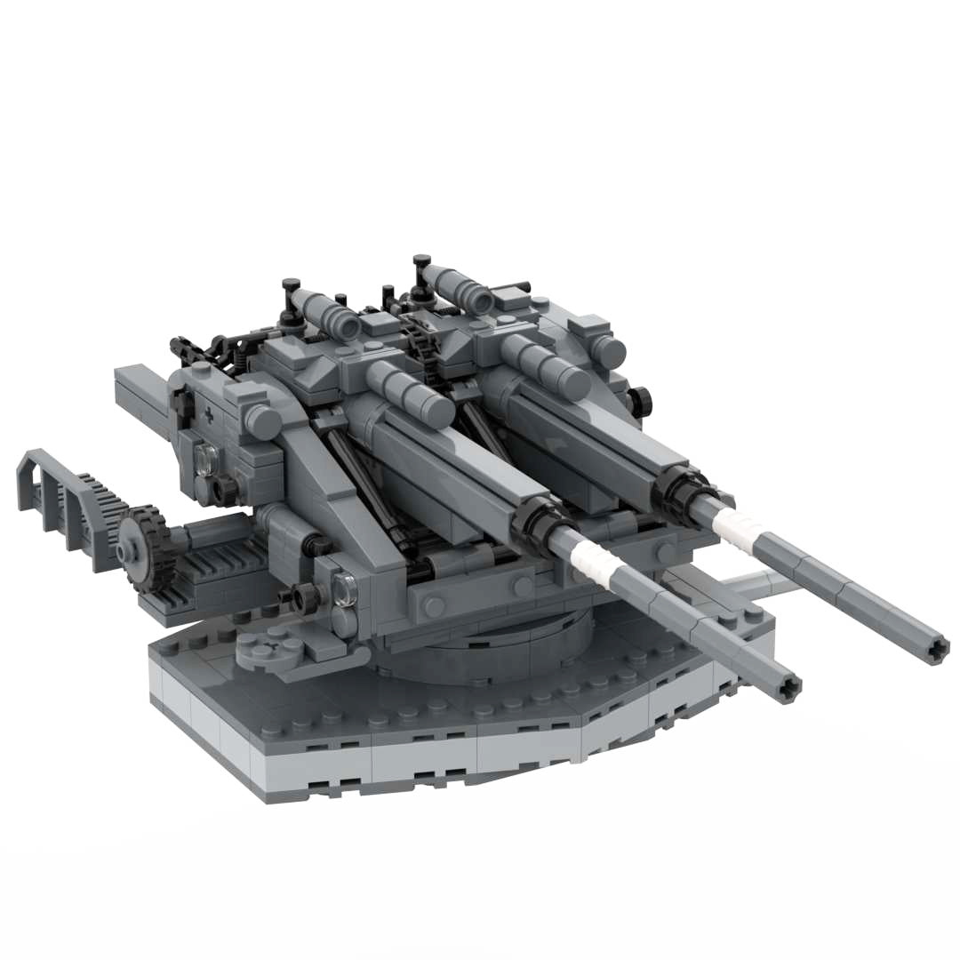 German Flakzwilling 40 128mm Flak 40 Twin Mount Brick Army Toy