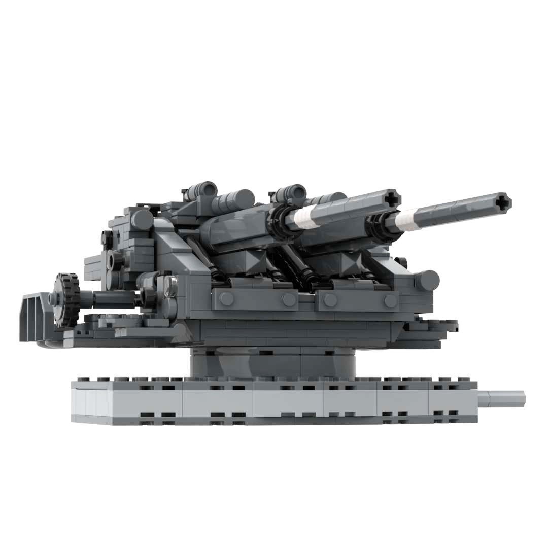 German Flakzwilling 40 128mm Flak 40 Twin Mount Brick Army Toy