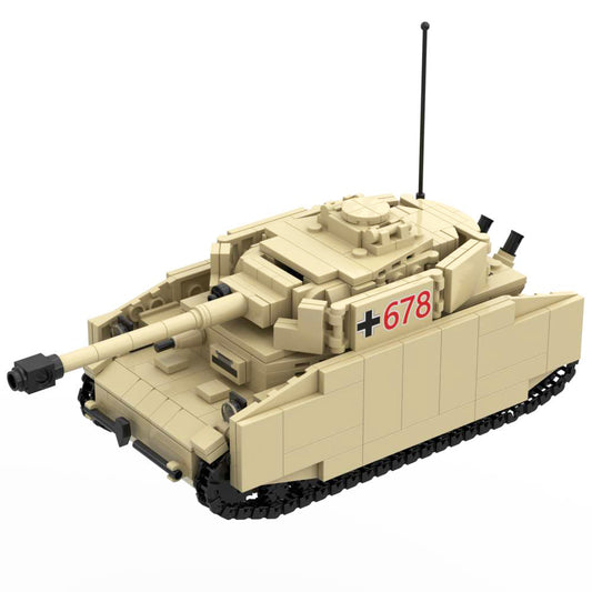 WW2 Panzer IV ausf H Military Weapons Toy Tank Building Block