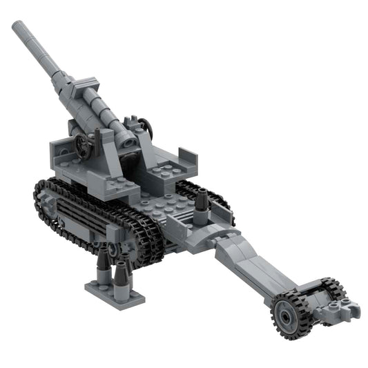 Military Building Block Toys Set M1931 203MM Howitzer moc Army Bricks