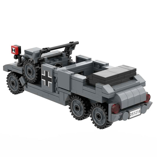 WWII German Staff Car MB G4 6-wheel off-road Vehicle World War II Army Building Block Toy